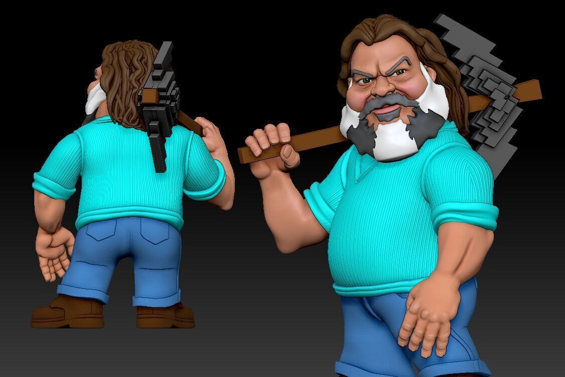 JACK BLACK - MINECRAFT 3D print model_3