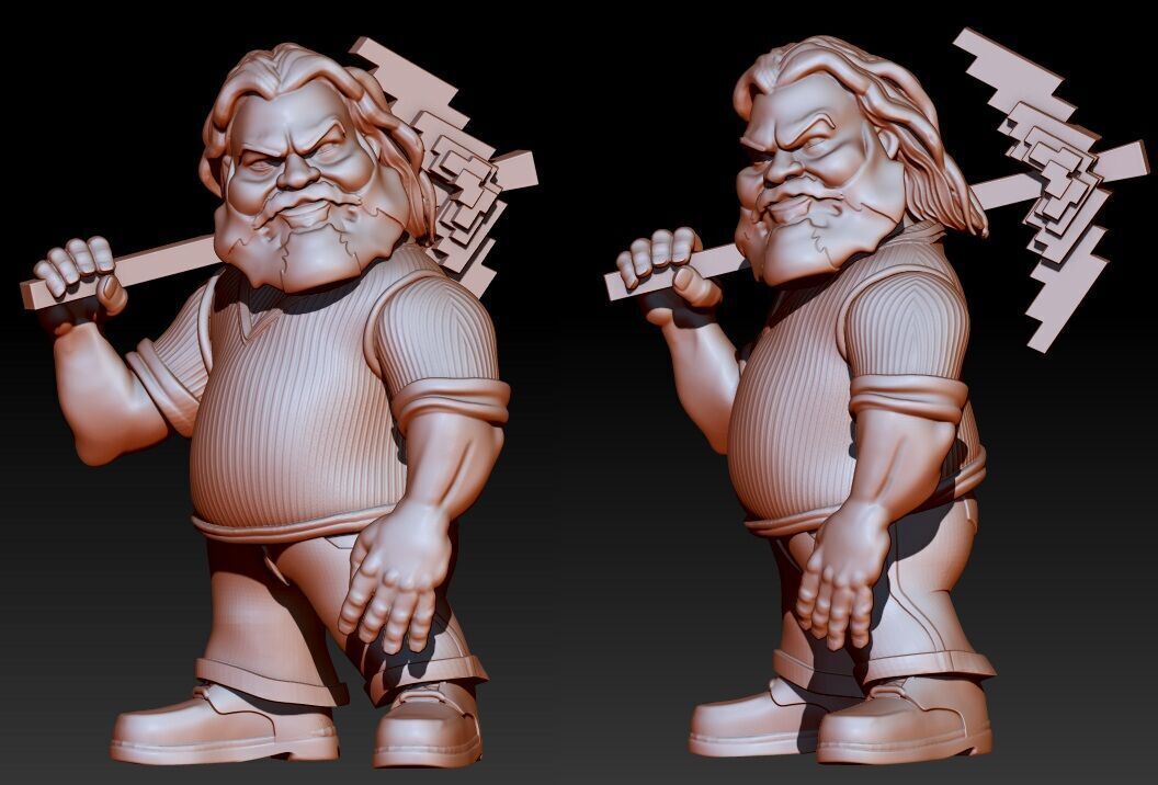 JACK BLACK - MINECRAFT 3D print model_4