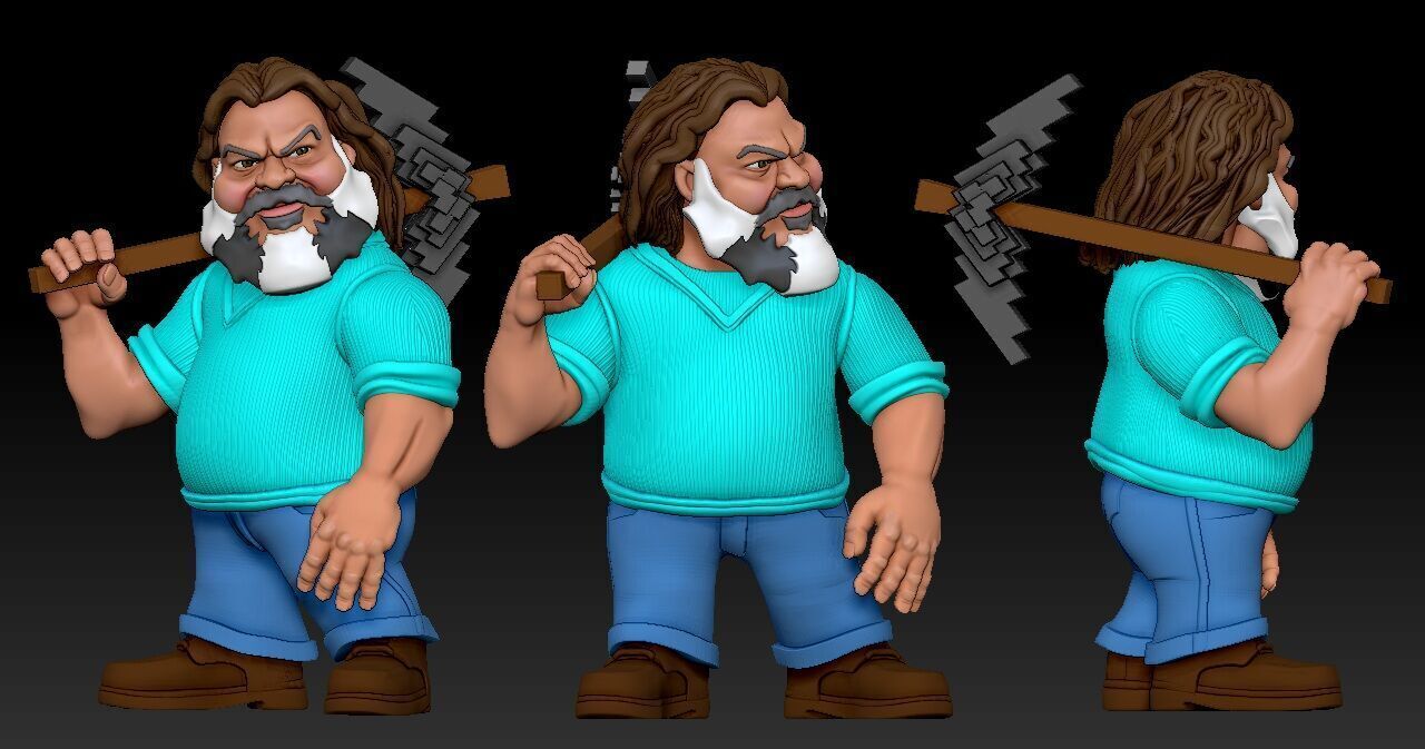 JACK BLACK - MINECRAFT 3D print model_2