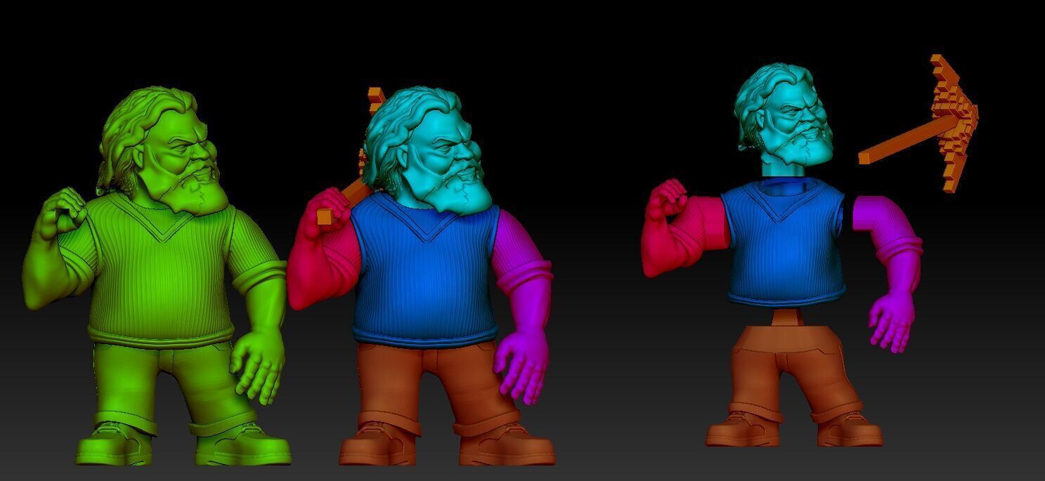 JACK BLACK - MINECRAFT 3D print model_5