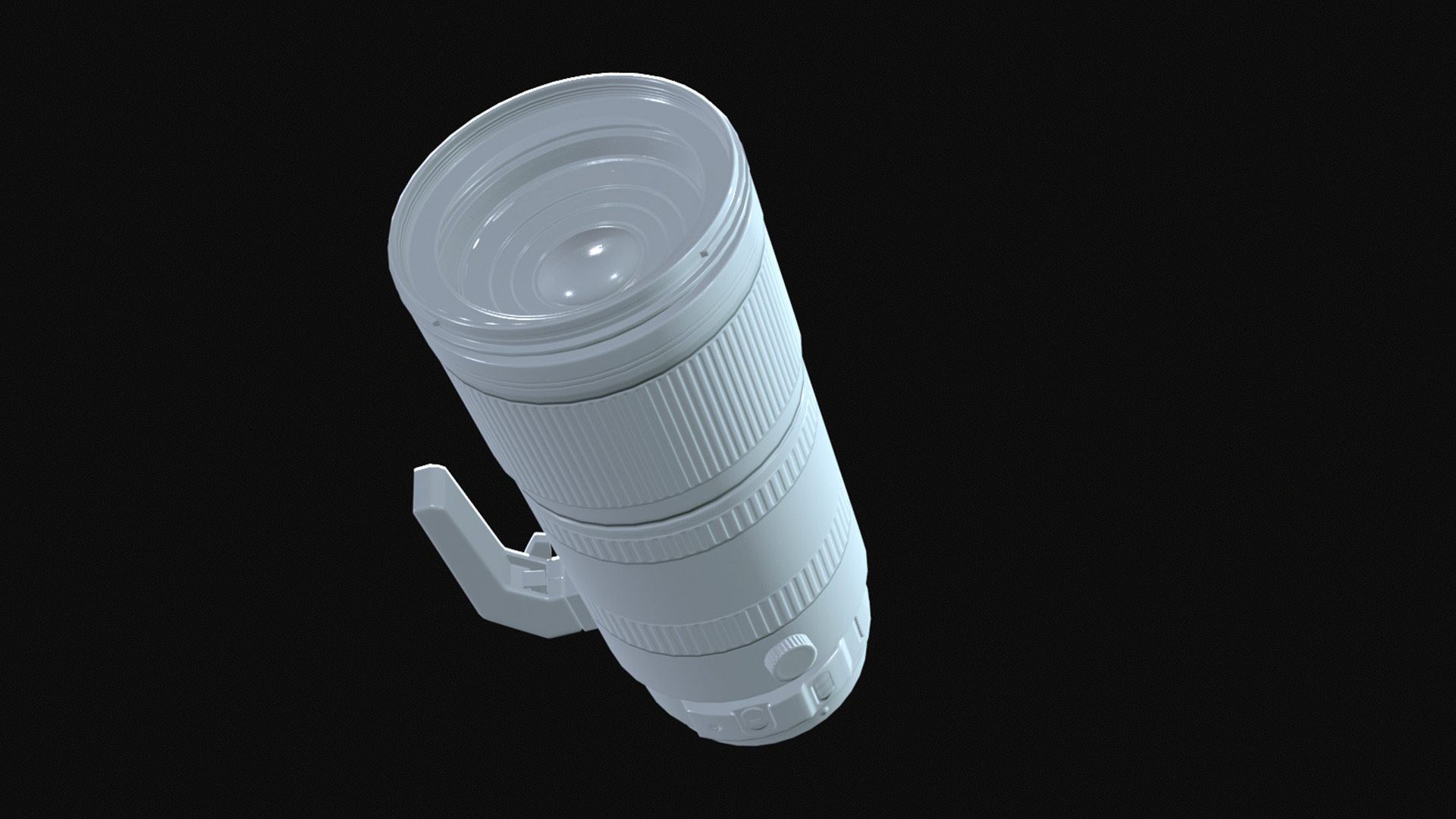 Telephoto Lens Game Ready Asset Low-poly 3D model_14