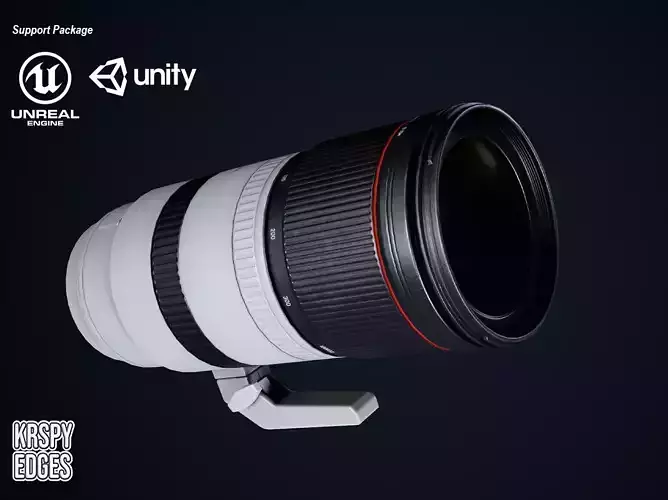 Telephoto Lens Game Ready Asset