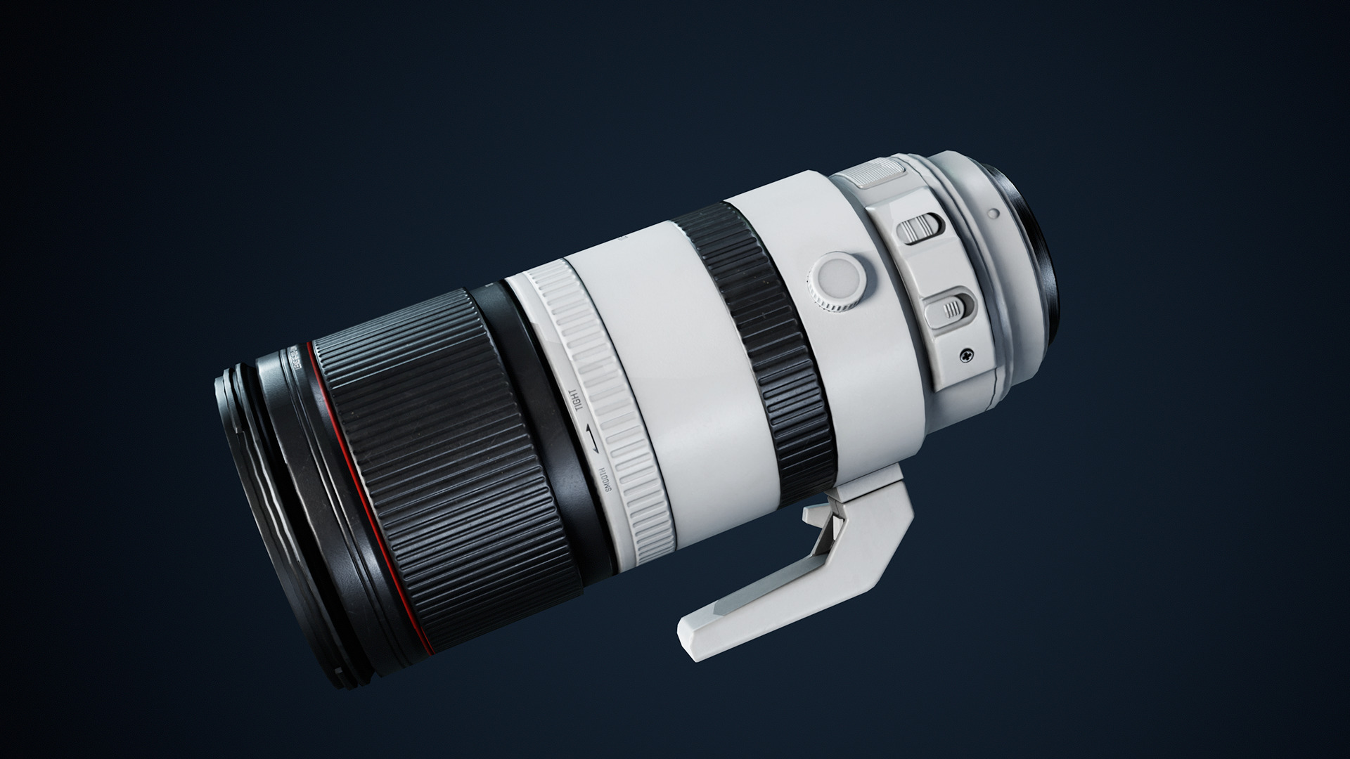 Telephoto Lens Game Ready Asset Low-poly 3D model_7