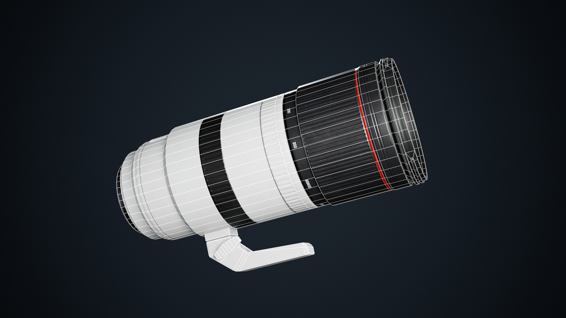 Telephoto Lens Game Ready Asset Low-poly 3D model_5