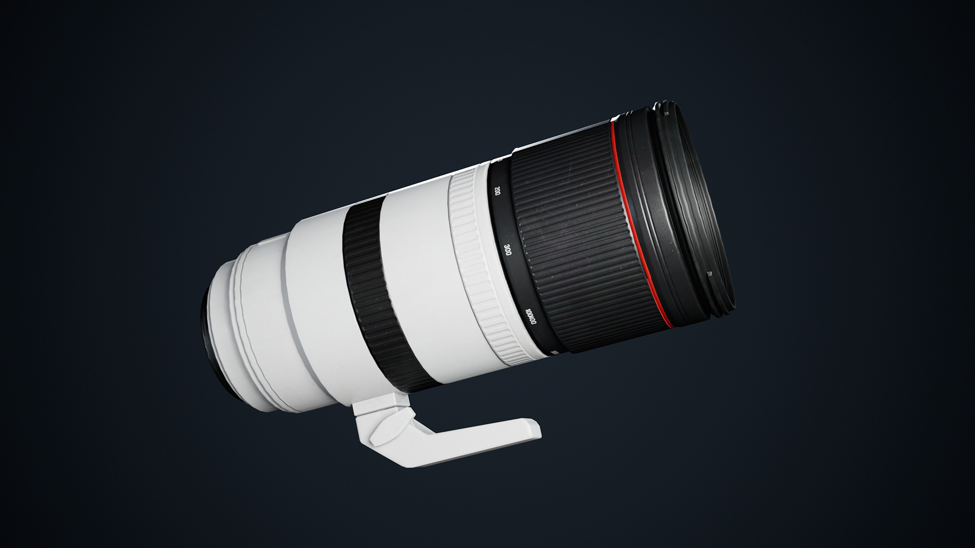 Telephoto Lens Game Ready Asset Low-poly 3D model_6