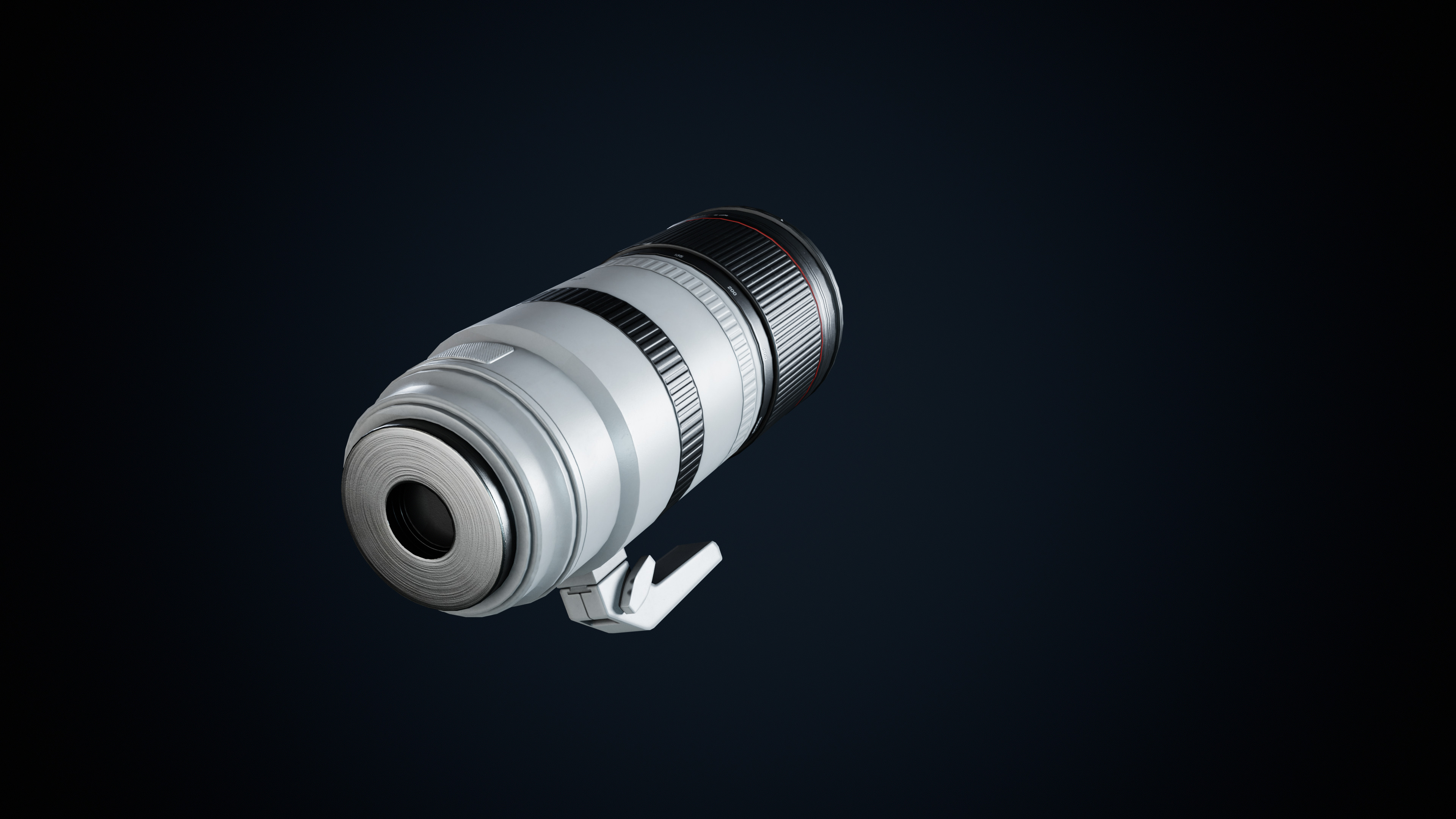Telephoto Lens Game Ready Asset Low-poly 3D model_9