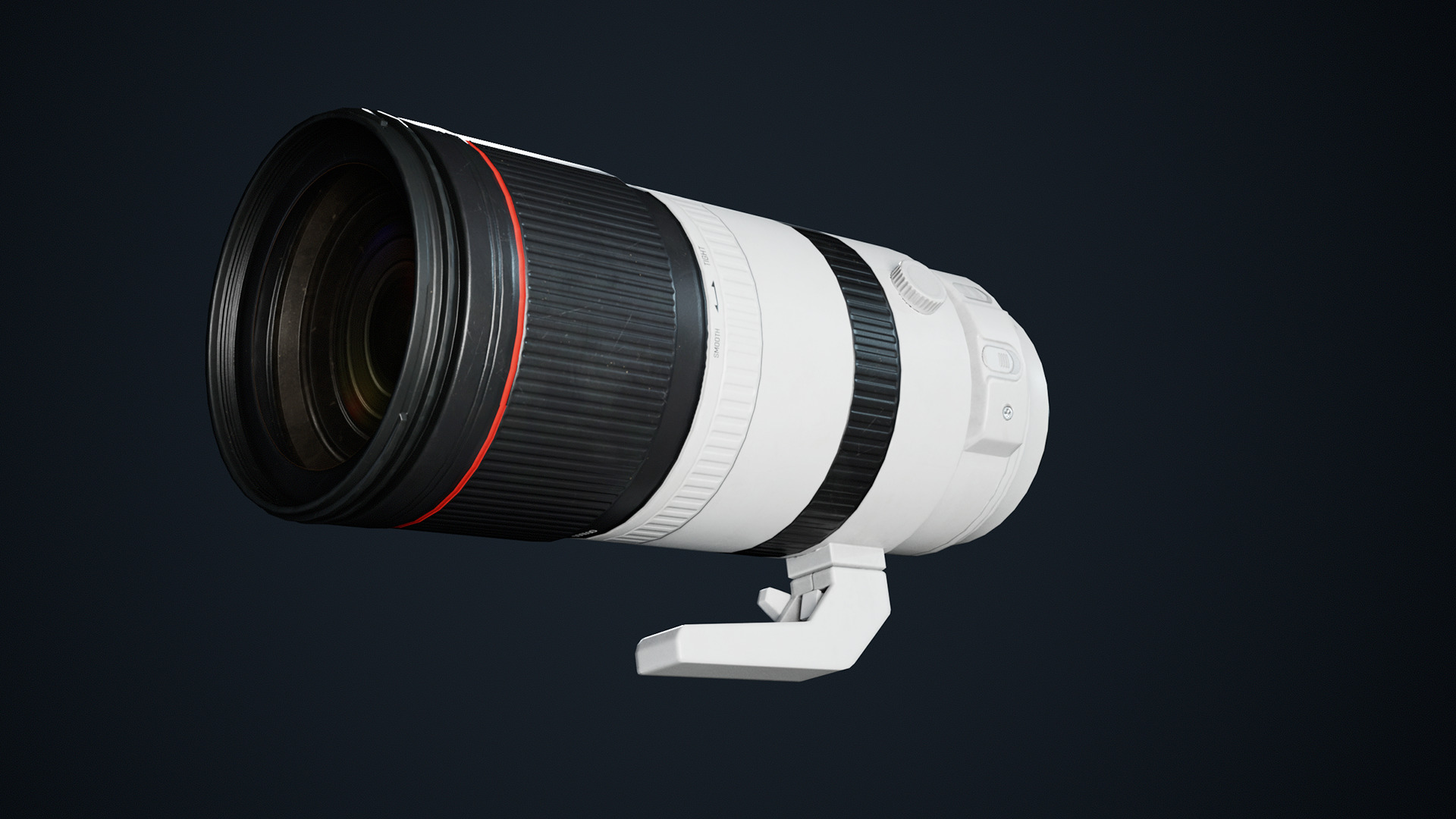 Telephoto Lens Game Ready Asset Low-poly 3D model_3