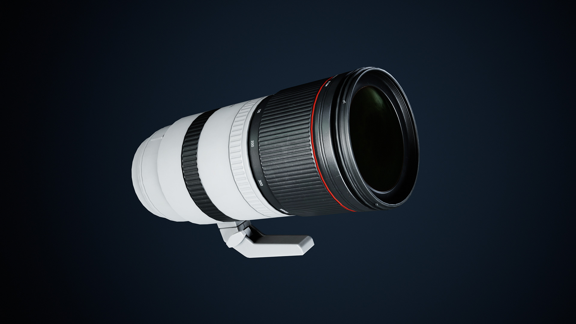 Telephoto Lens Game Ready Asset Low-poly 3D model_4
