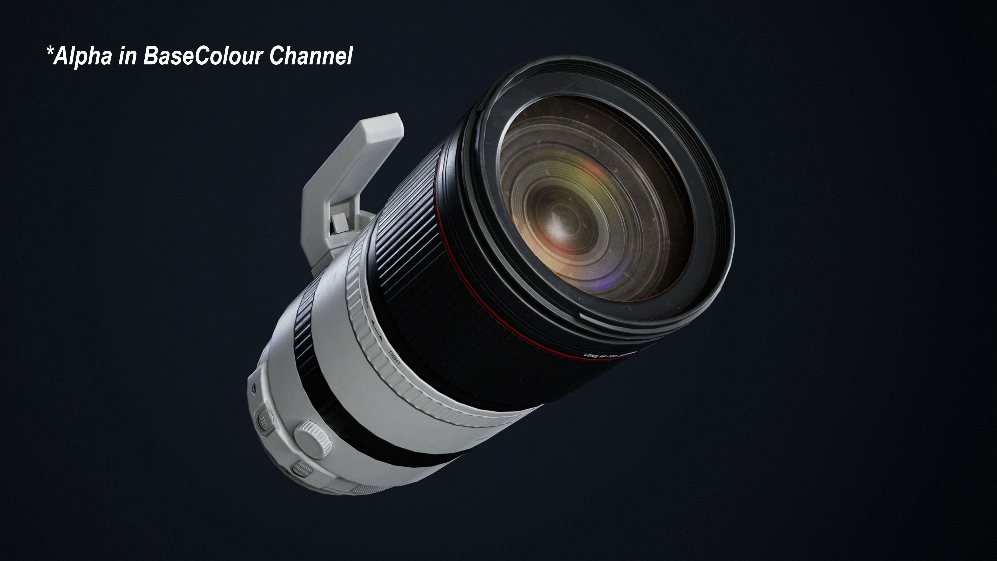 Telephoto Lens Game Ready Asset Low-poly 3D model_2