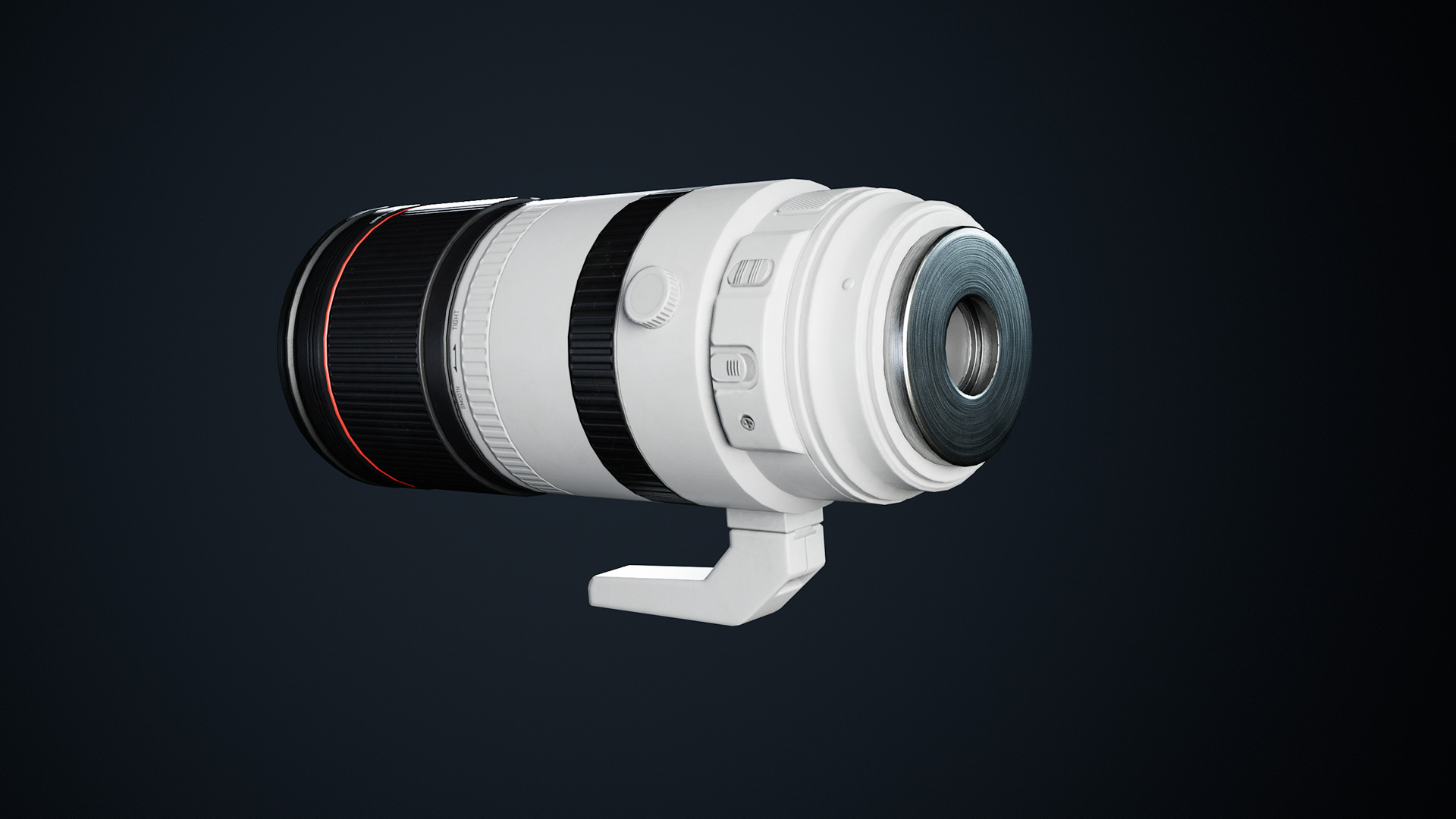 Telephoto Lens Game Ready Asset Low-poly 3D model_11