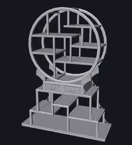 Chinese style circle shelf