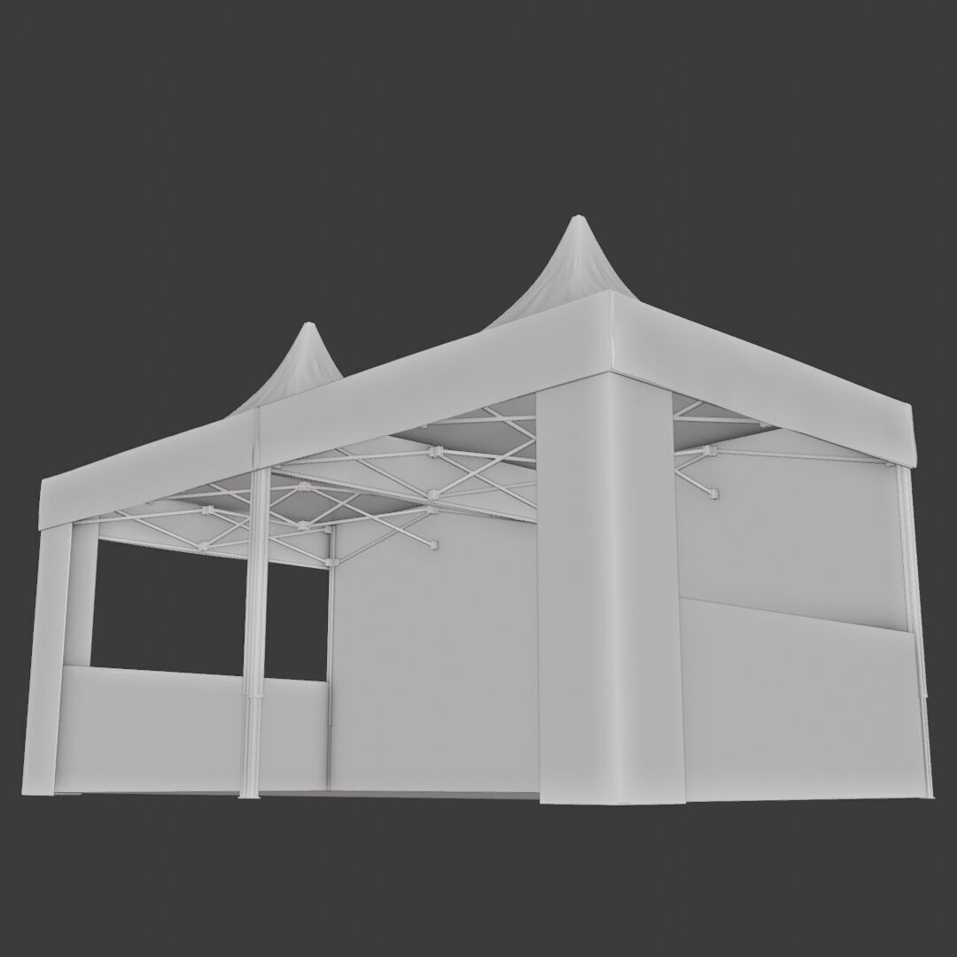 Tent Event 4 Low-poly 3D model_9