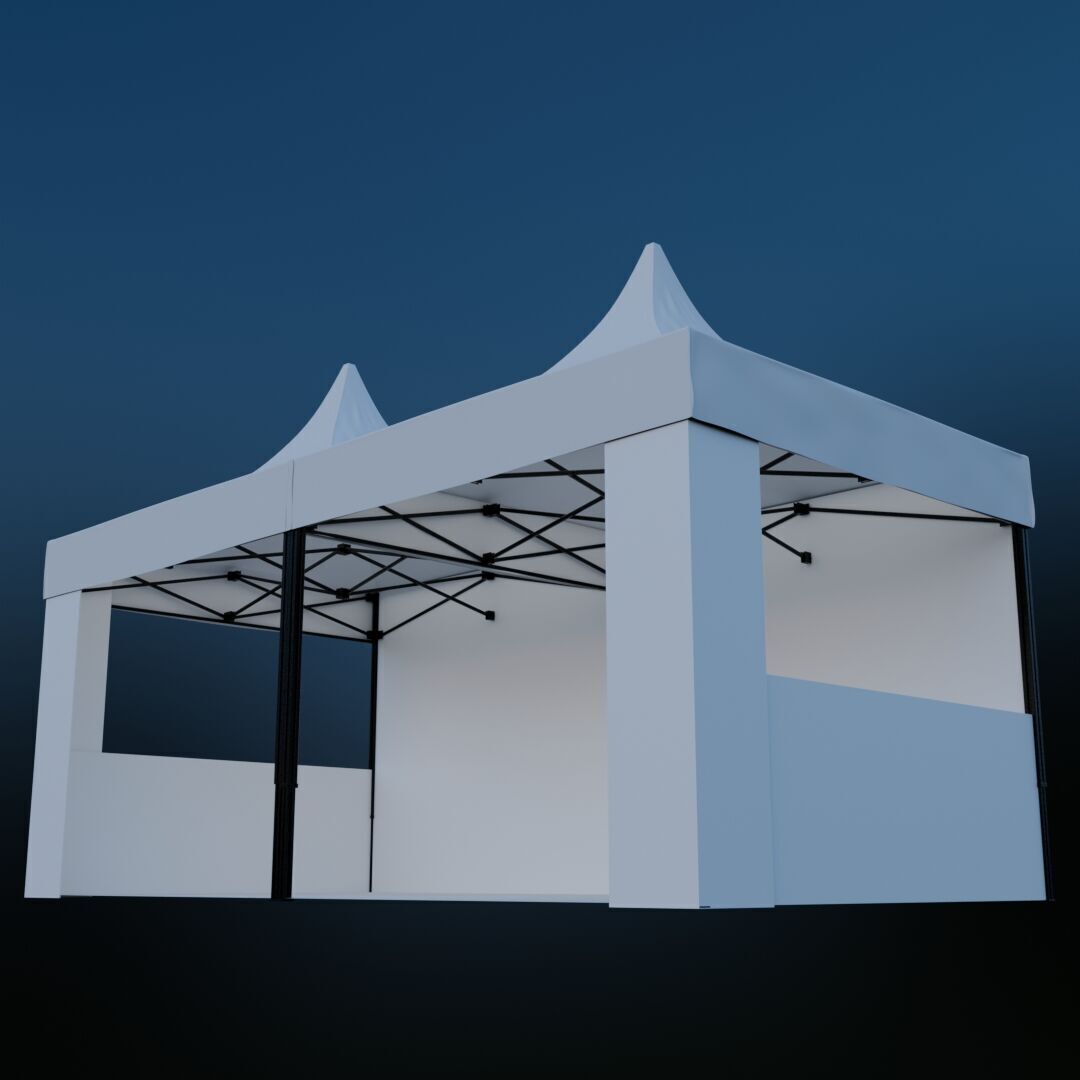 Tent Event 4 Low-poly 3D model_4