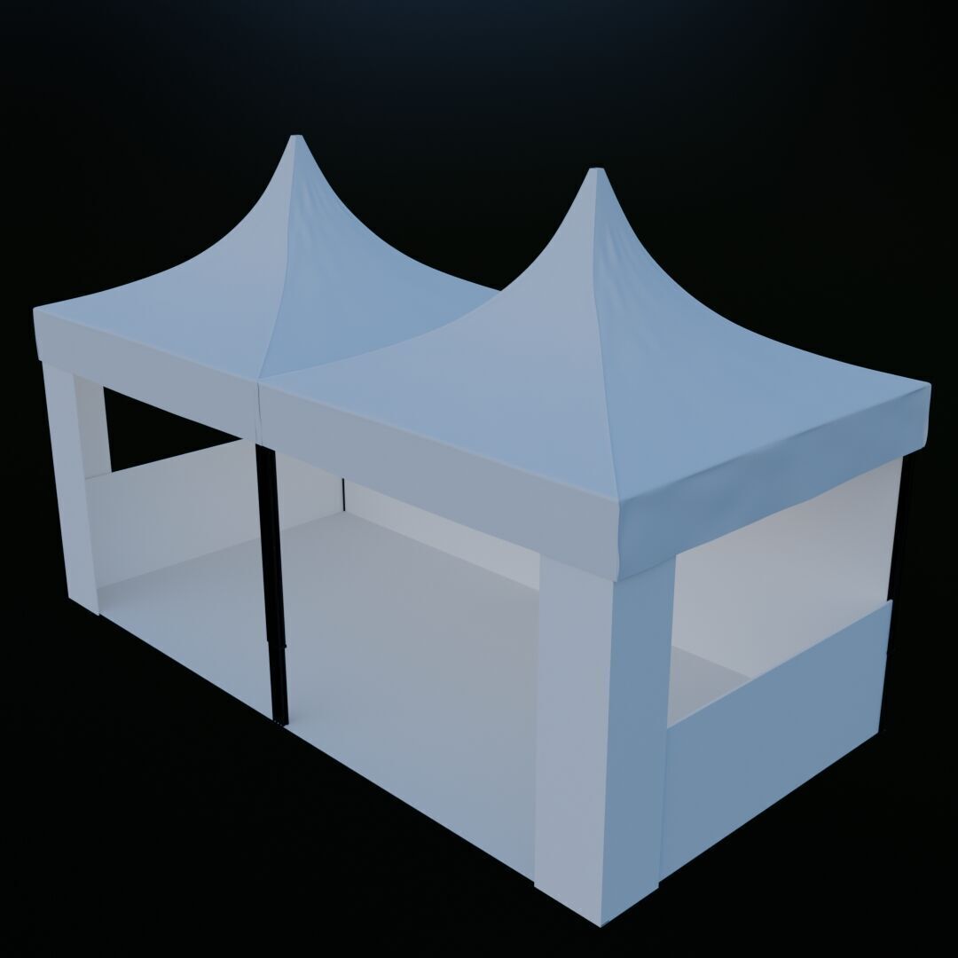 Tent Event 4 Low-poly 3D model_3