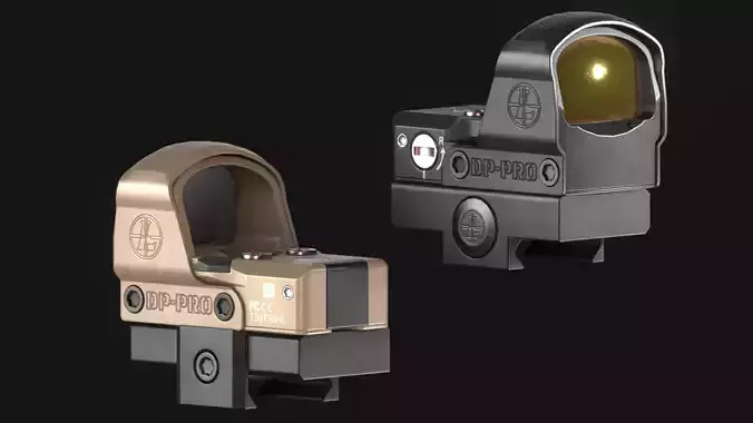 Leupold DeltaPoint Pro - Reddot Optic Sight - Game Asset Low-poly 3D model