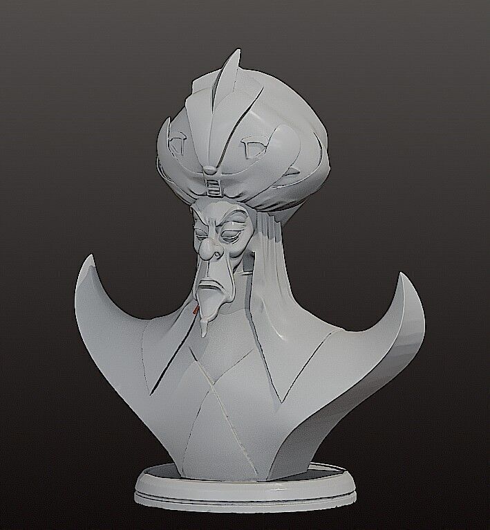 JAFAR BUST FROM ALADDIN MOVIE 3D print model_3