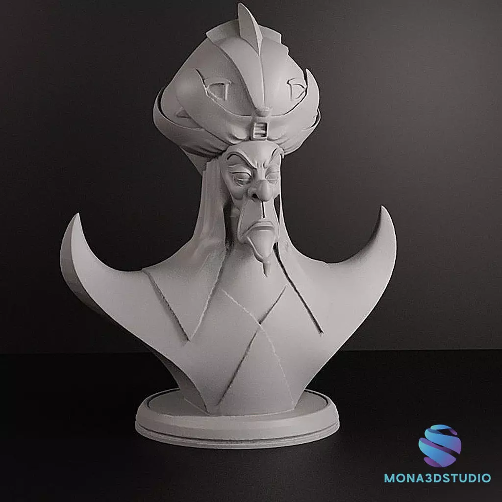 JAFAR BUST FROM ALADDIN MOVIE 3D print model_1
