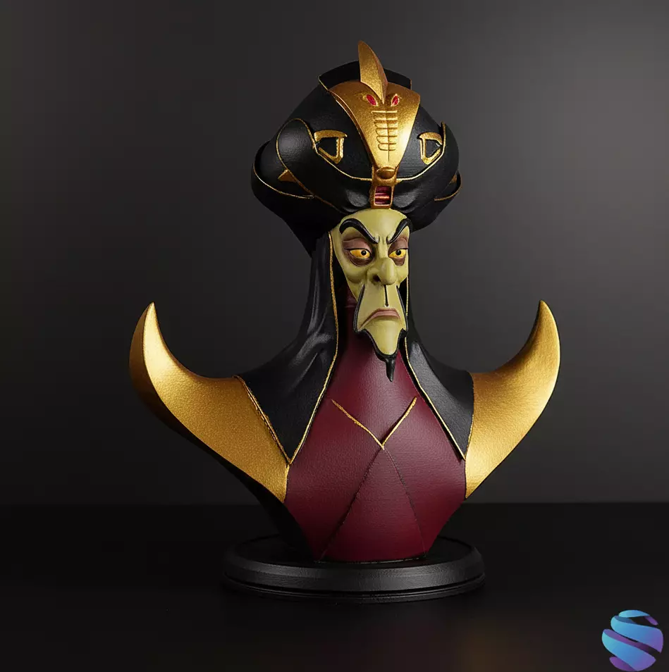 JAFAR BUST FROM ALADDIN MOVIE 3D print model_0
