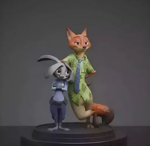 NICK AND JUDY FIGURE FROM ZOOTOPIA