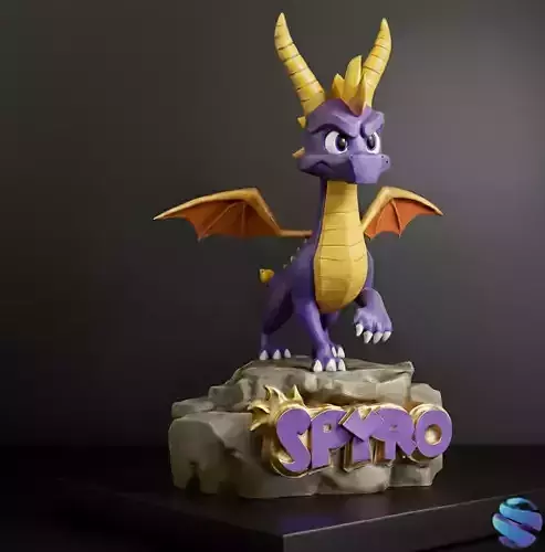 SPYRO FIGURE 3D PRINT 12 CM cutted