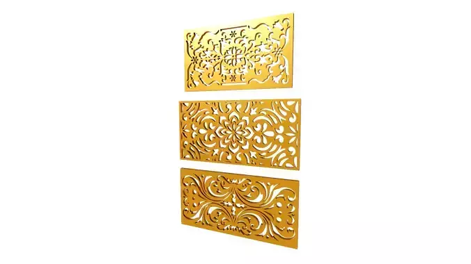 Gold Carving 7 3D model