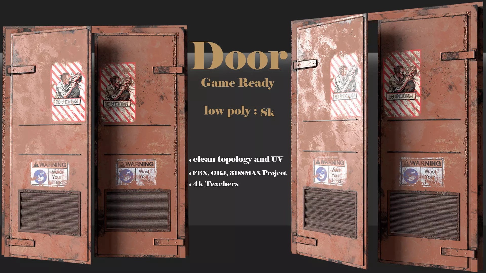 DOOR-GAME-READY Low-poly 3D model_0