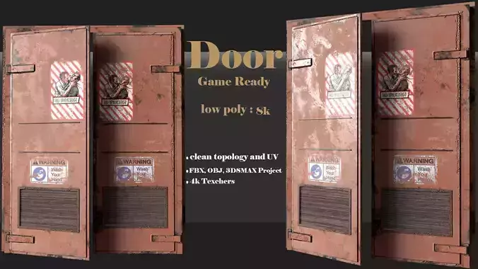 DOOR-GAME-READY Low-poly 3D model DOOR-GAME-READY Low-poly 3D model