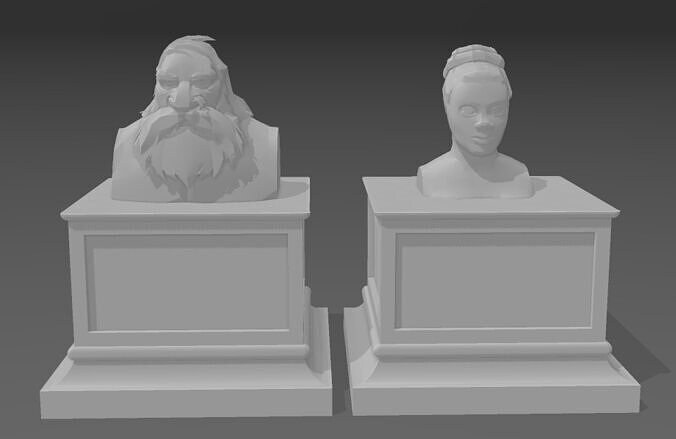 Busts - World of Warcraft - Dwarfs 3D print model