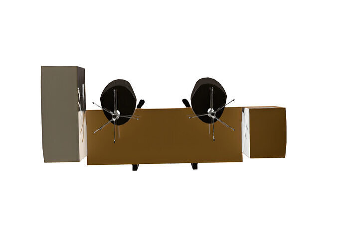 Work Desk 3D model 6
