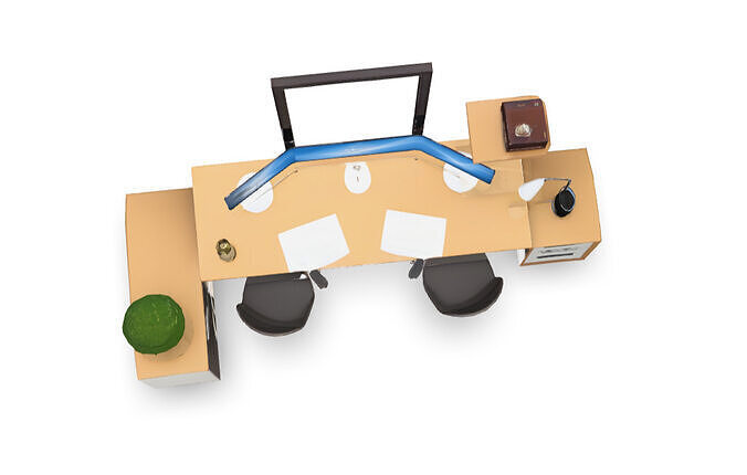 Work Desk 3D model 3