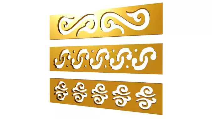 Gold Carving 10 3D model