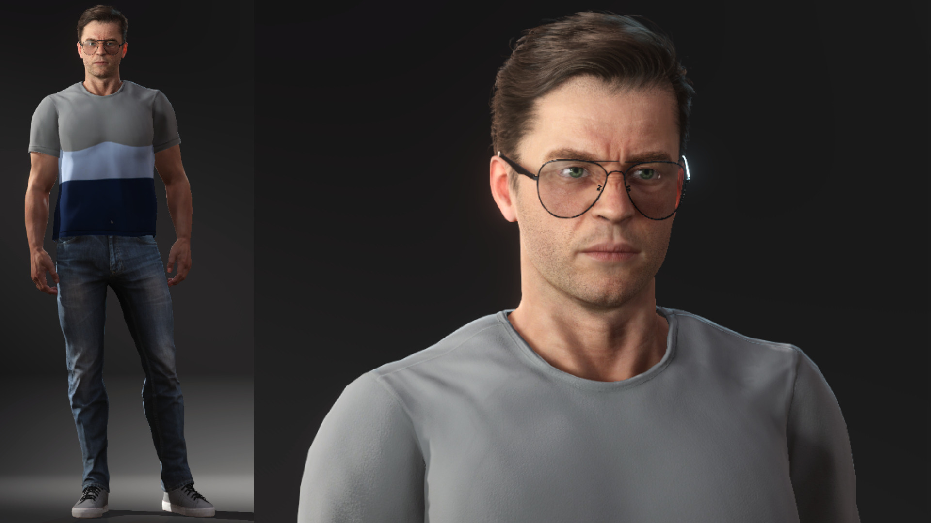 Summer Casual Male Character Rigged Animated Low-poly 3D model_4