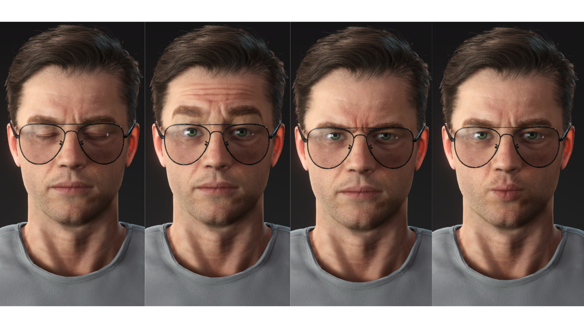 Summer Casual Male Character Rigged Animated Low-poly 3D model_3