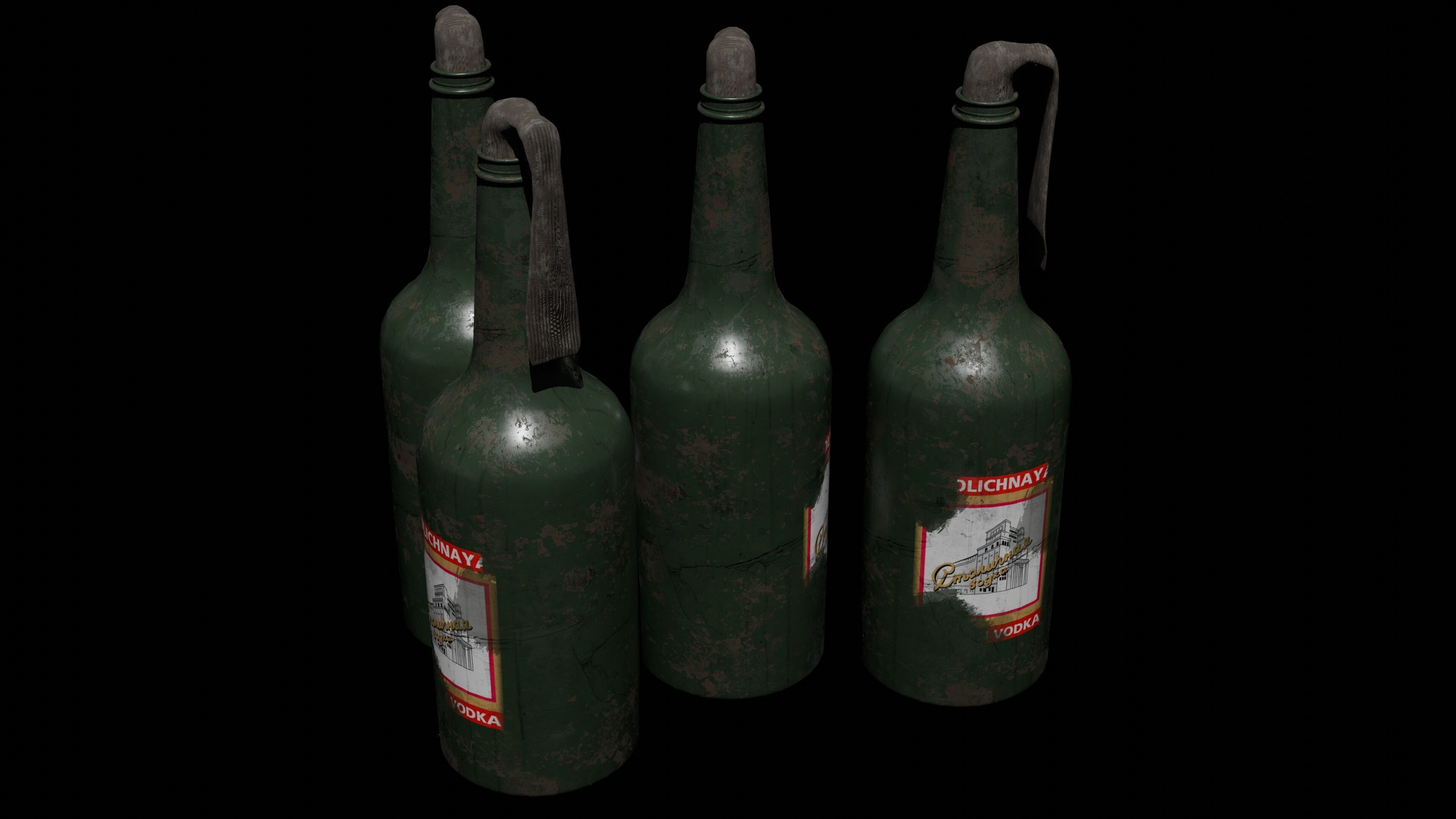 Molotov Cocktail - Dynamite Explosives Pack 3D model_4