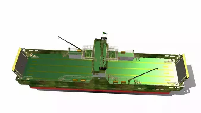barcaca fluvial cfn Low-poly 3D model