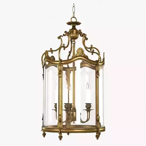 Empire Lantern in French gold finish