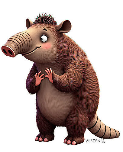 Funny Tapir Character STL 3D Print Model Free 3D print model