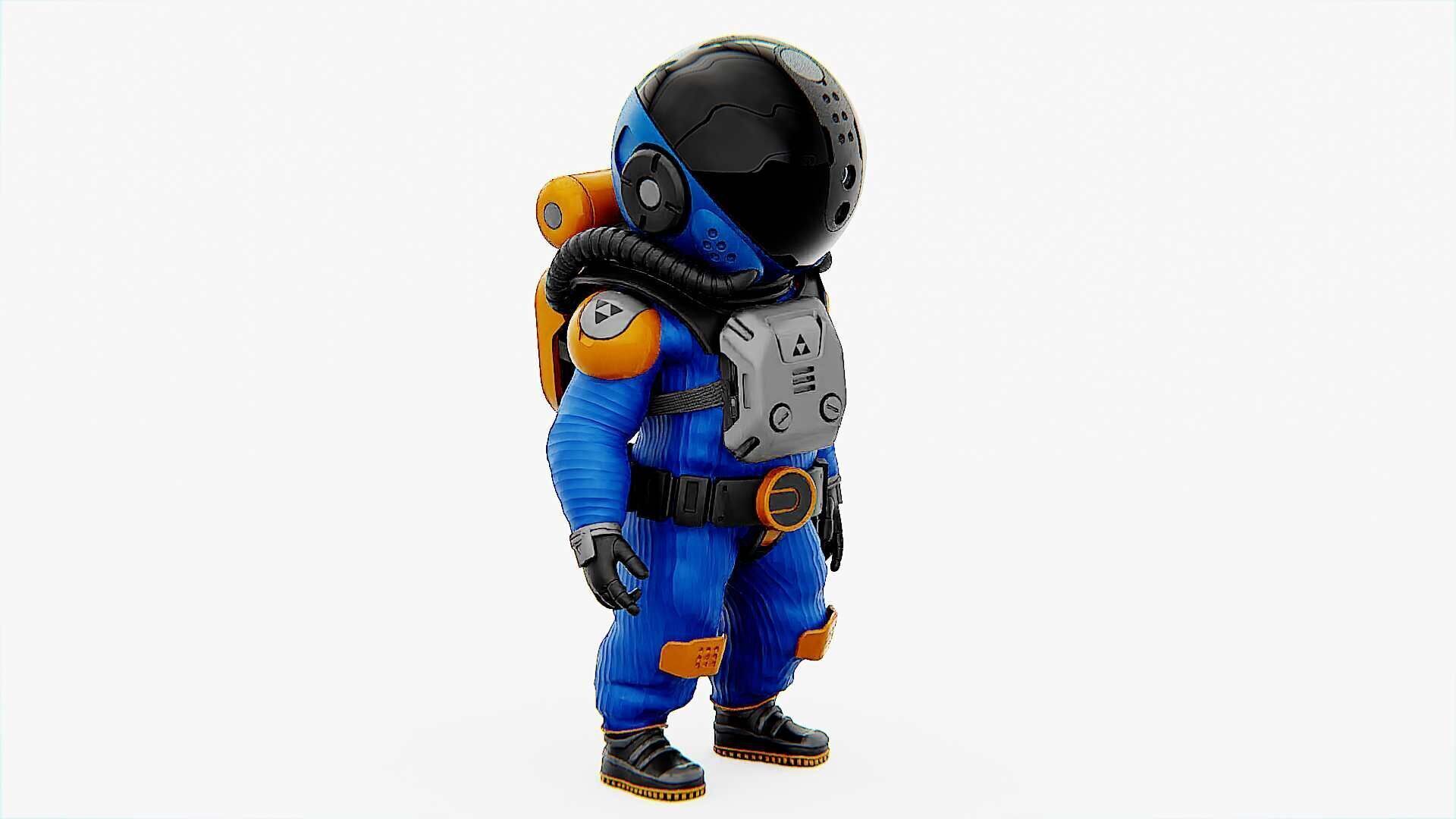 TOON ASTRONAUT F-G Rigged for Unreal Engine - Unity - MIXAMO 3D model_6