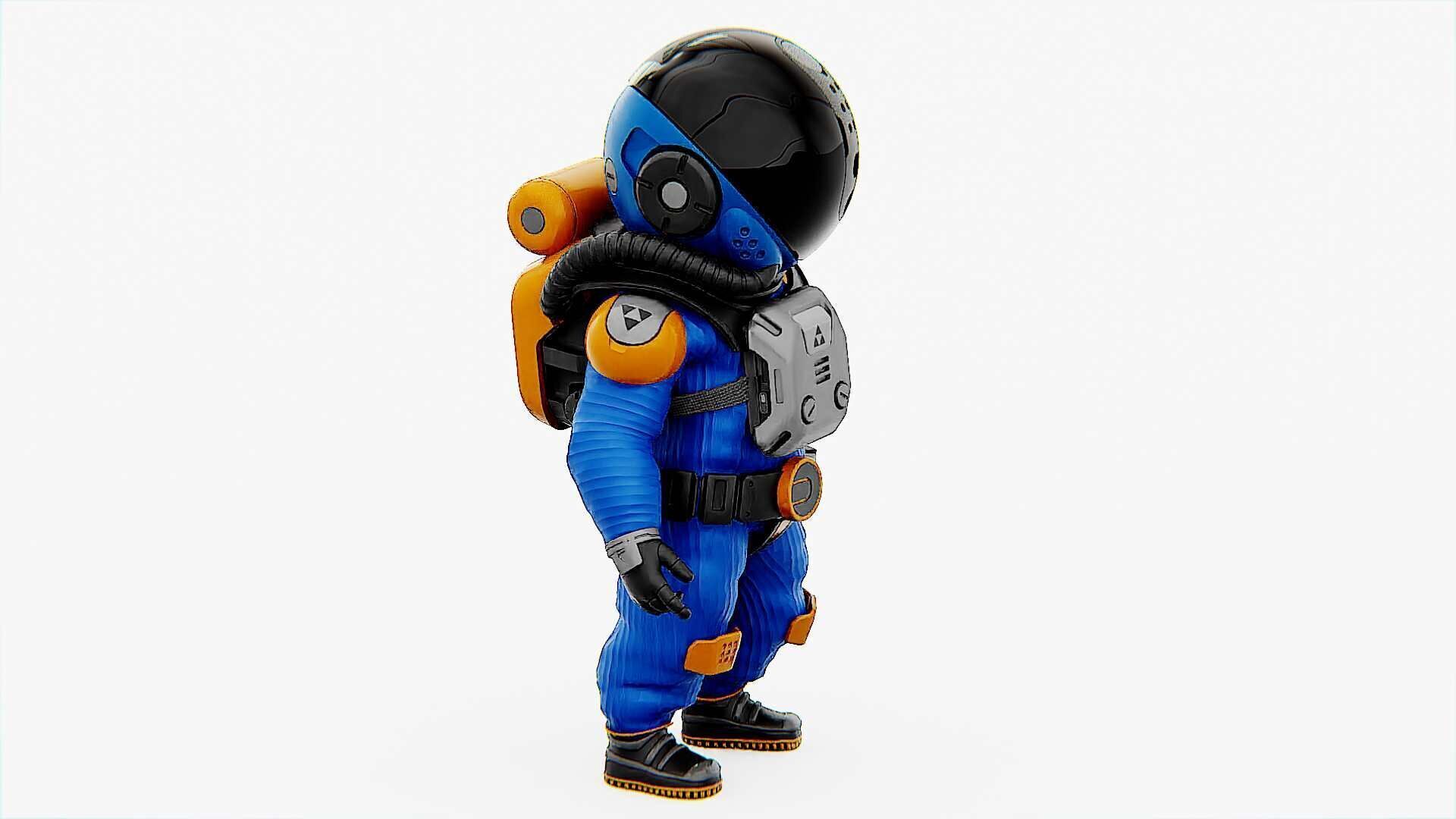 TOON ASTRONAUT F-G Rigged for Unreal Engine - Unity - MIXAMO 3D model_7