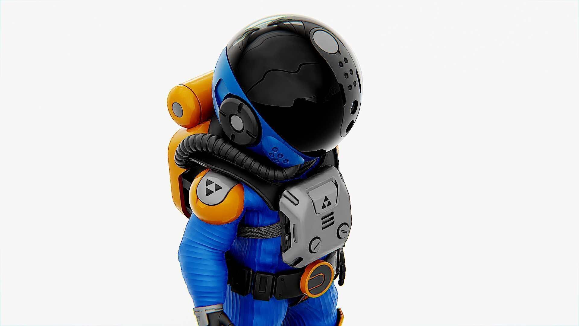 TOON ASTRONAUT F-G Rigged for Unreal Engine - Unity - MIXAMO 3D model_24