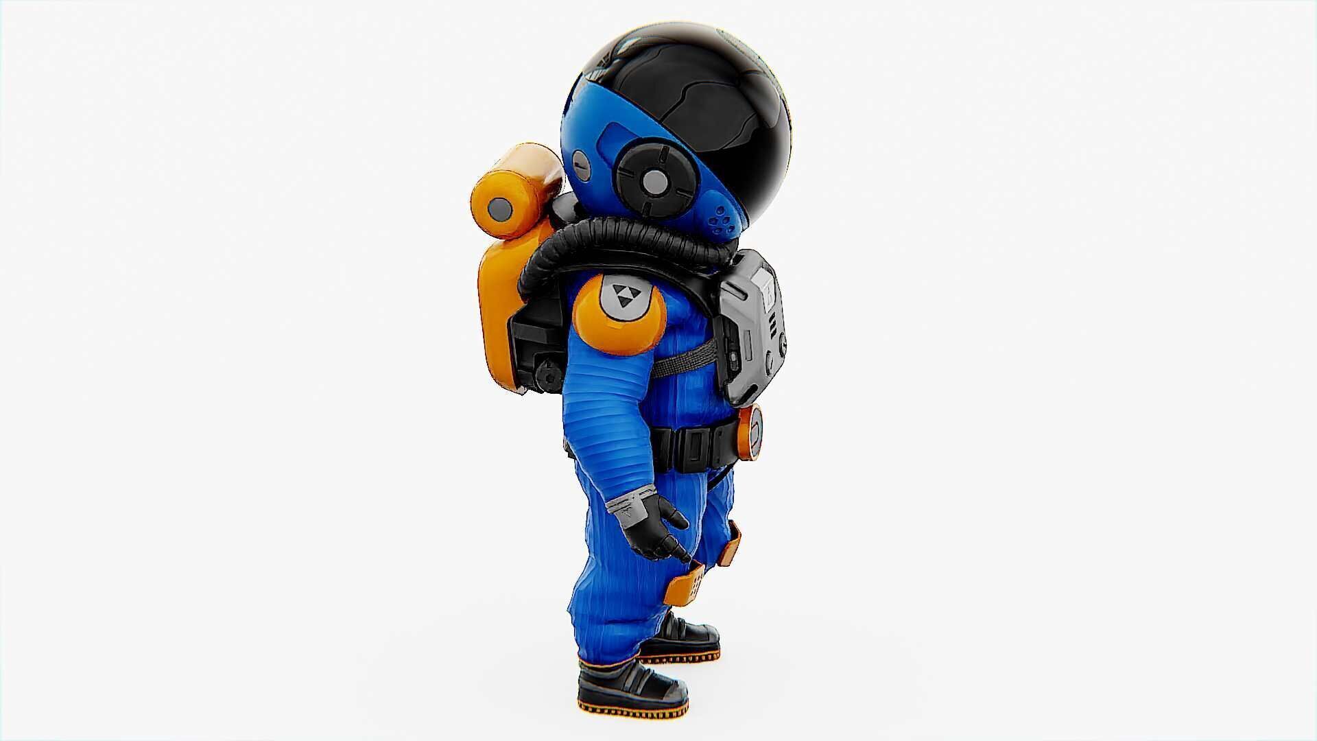 TOON ASTRONAUT F-G Rigged for Unreal Engine - Unity - MIXAMO 3D model_8