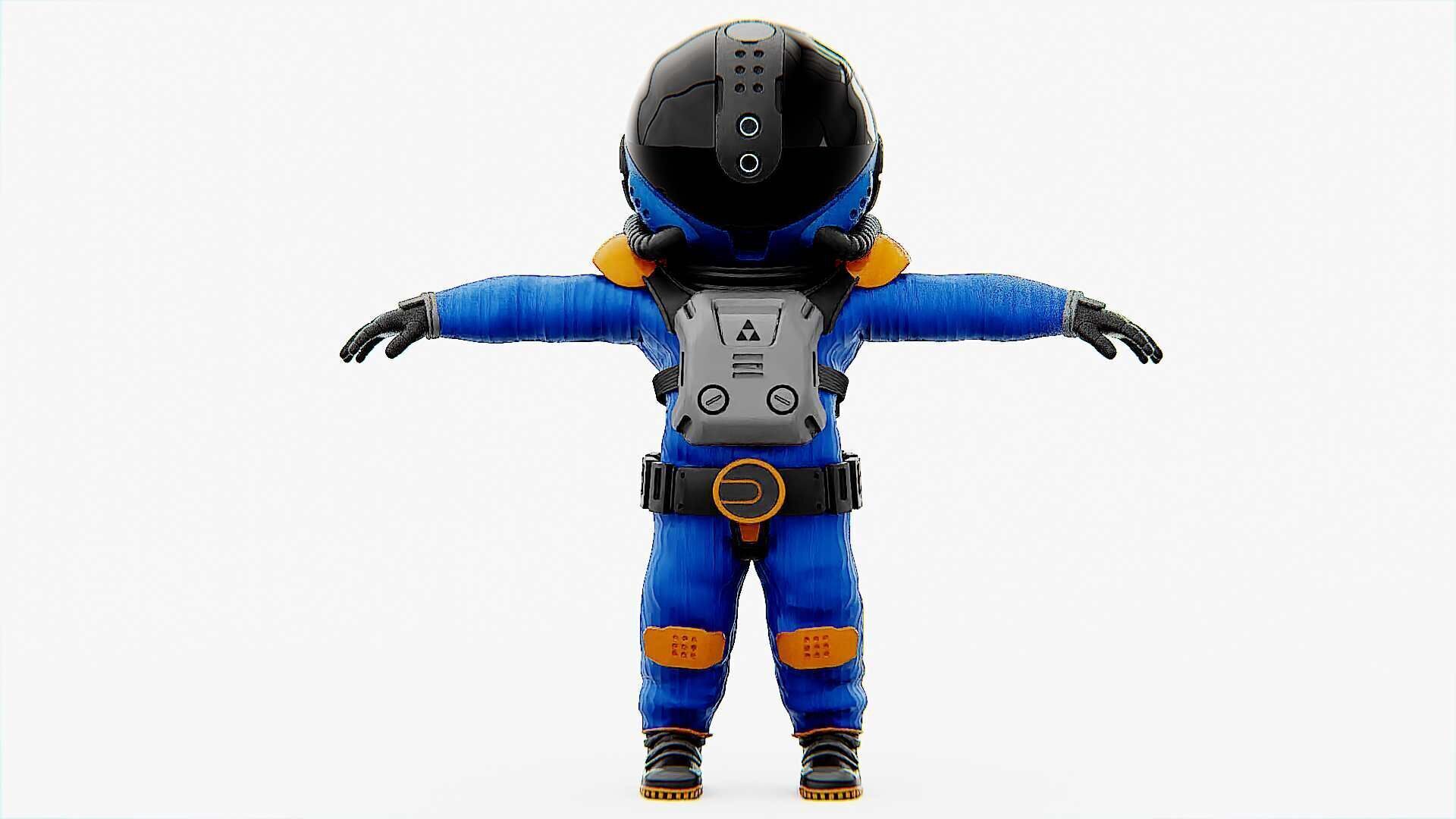 TOON ASTRONAUT F-G Rigged for Unreal Engine - Unity - MIXAMO 3D model_30