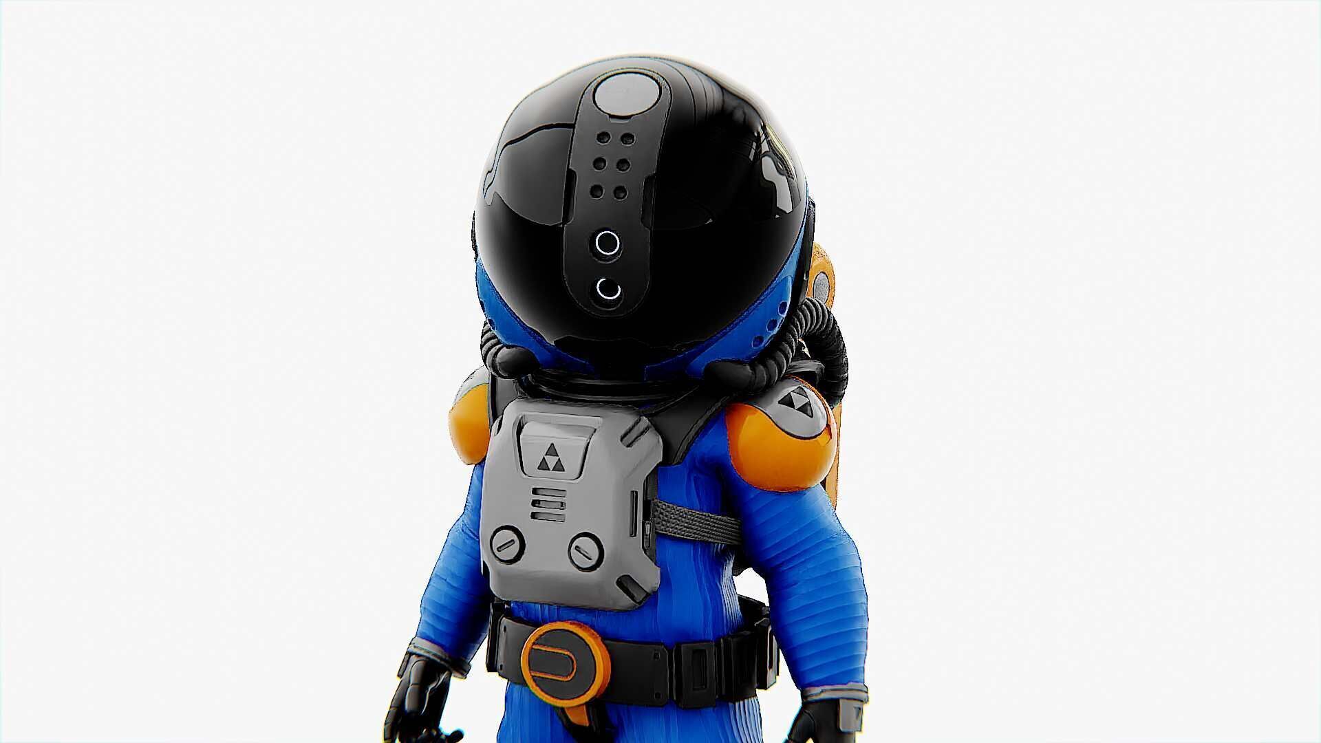 TOON ASTRONAUT F-G Rigged for Unreal Engine - Unity - MIXAMO 3D model_22