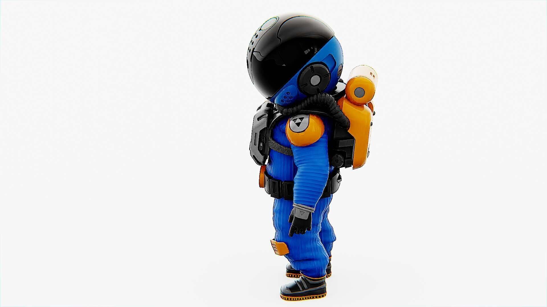 TOON ASTRONAUT F-G Rigged for Unreal Engine - Unity - MIXAMO 3D model_18