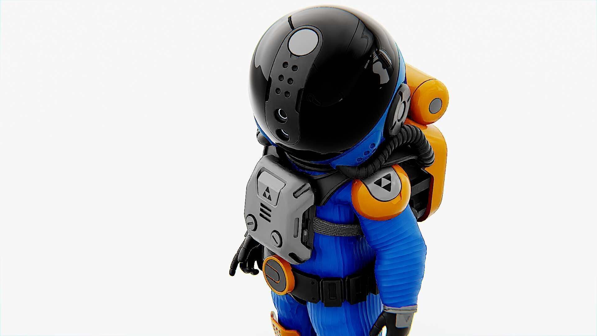 TOON ASTRONAUT F-G Rigged for Unreal Engine - Unity - MIXAMO 3D model_27
