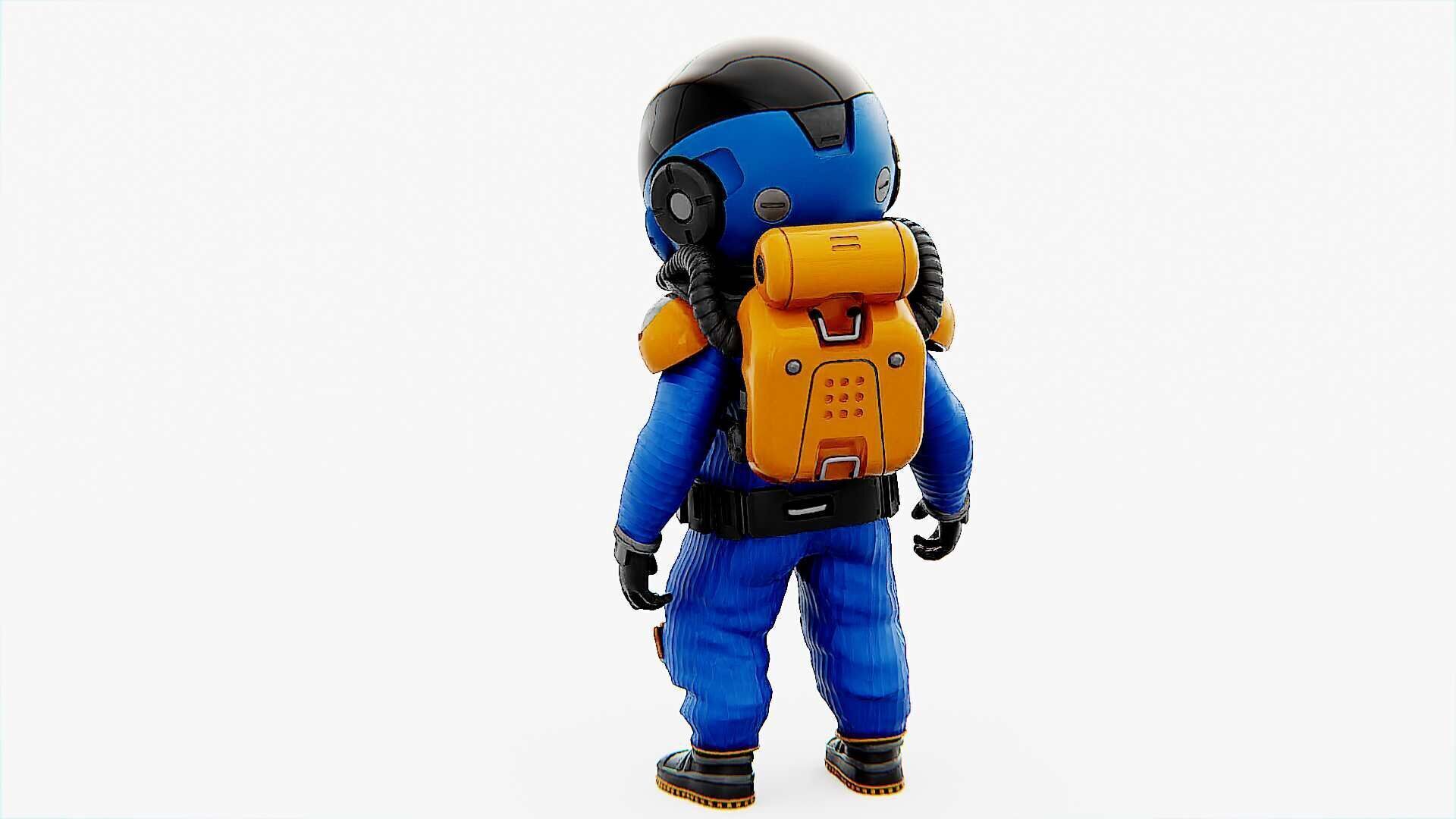 TOON ASTRONAUT F-G Rigged for Unreal Engine - Unity - MIXAMO 3D model_15