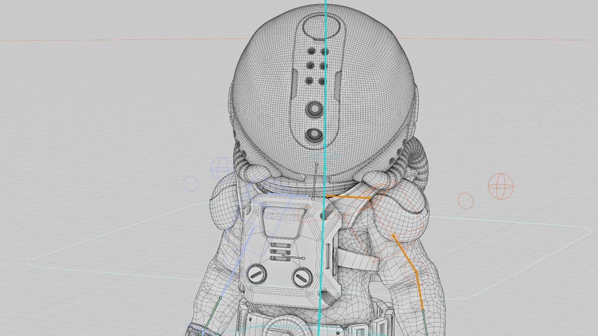 TOON ASTRONAUT F-G Rigged for Unreal Engine - Unity - MIXAMO 3D model_42