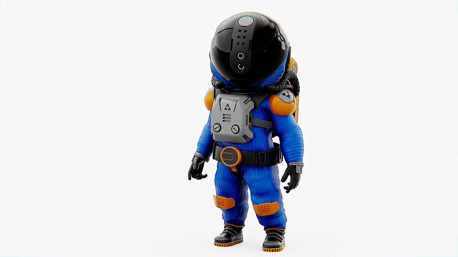 TOON ASTRONAUT F-G Rigged for Unreal Engine - Unity - MIXAMO 3D model_21