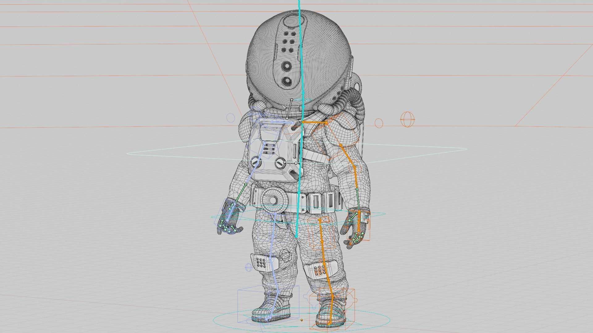 TOON ASTRONAUT F-G Rigged for Unreal Engine - Unity - MIXAMO 3D model_40