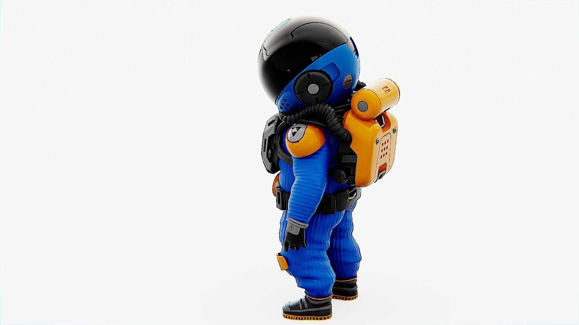 TOON ASTRONAUT F-G Rigged for Unreal Engine - Unity - MIXAMO 3D model_17